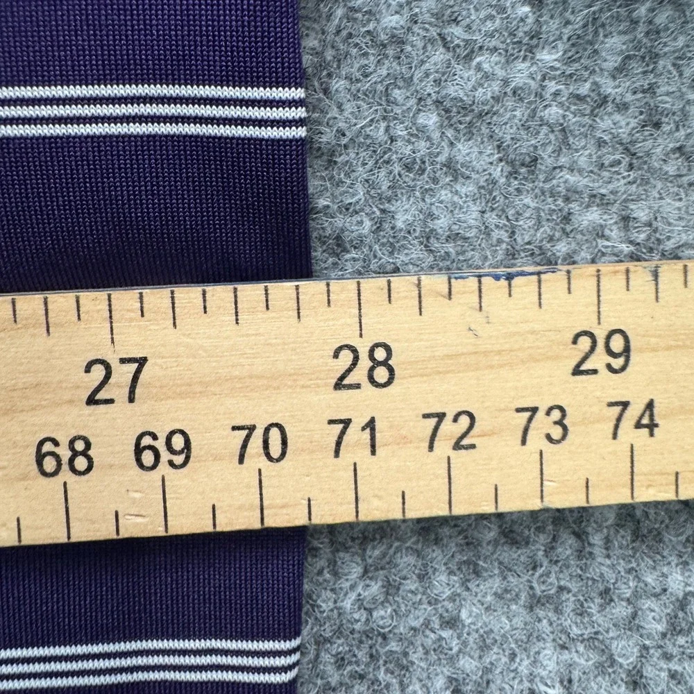 adidas puremotion Golf Polo Shirt Mens 2XL Purple Short Sleeve Striped Athletic - Picture 8 of 11